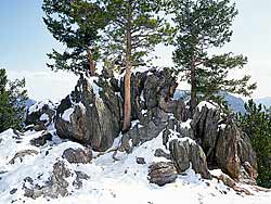 Rocky Mountain National Park Snow and Rock