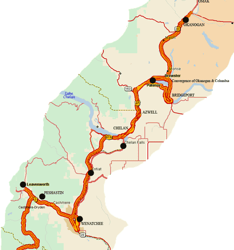 Map of the Okanogan Valley