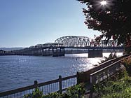 Columbia River Bridge; Interstate 5 connects Portland, Oregon and Vancouver, Washington