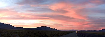 Distant Headlights of but one car on Hwy 50=US 6 Utah to Ely, Nevada