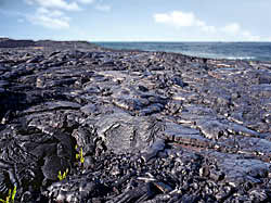 Pahoehoe Lava - Volcanoes NP on Hawaii Big Isle