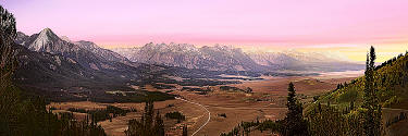 Sawtooth Valley in the Sawtooth Mountains near Stanley, Idaho