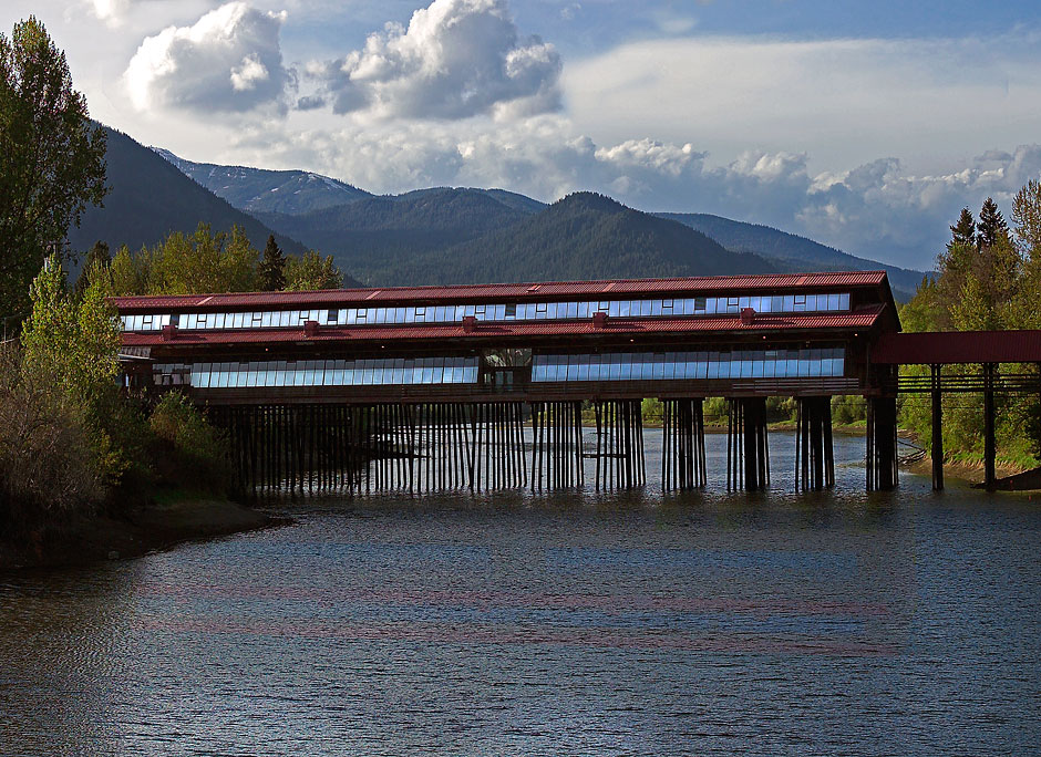 Buy this Clothing Store built on an old railroad bridge in Sandpoint Idaho picture