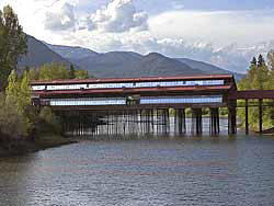 Clothing Store built on an old railroad bridge in Sandpoint