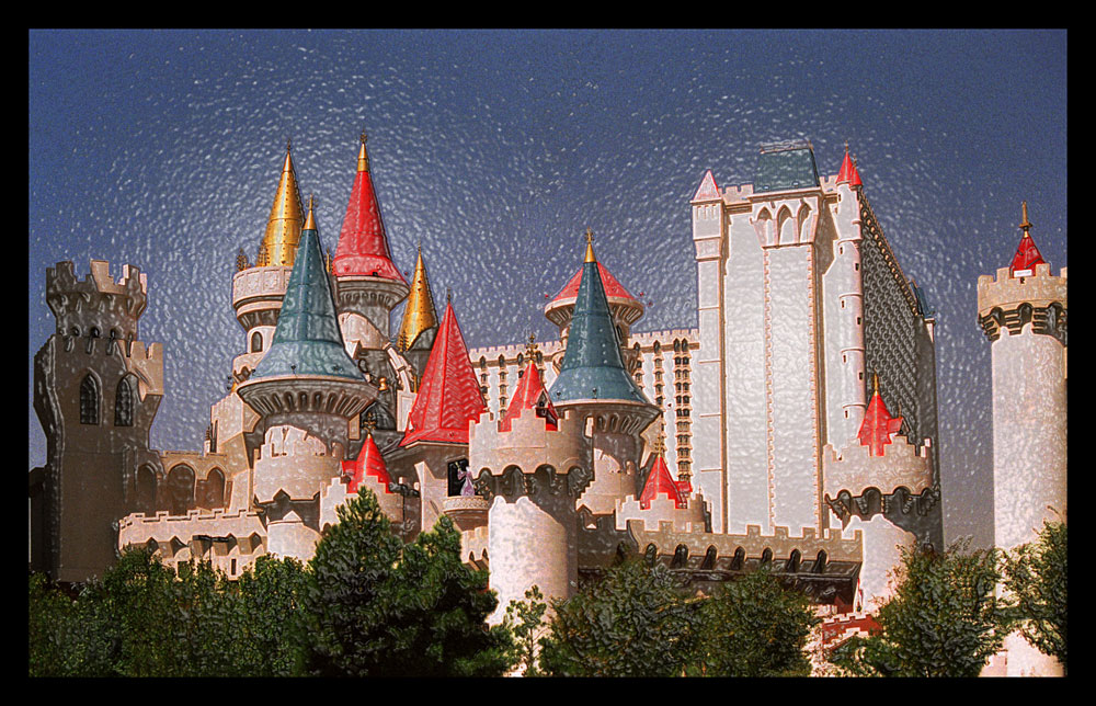 Buy this Las Vegas architectural paintings - Excalibur Casino exterior