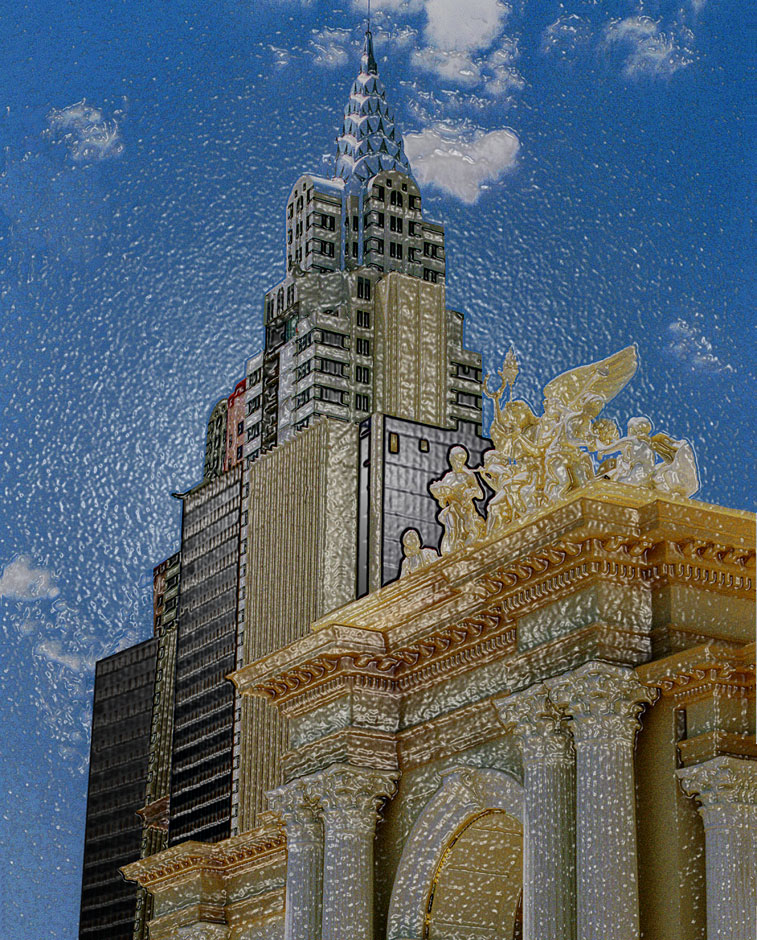 Buy this Las Vegas New York New York Casino digital painting