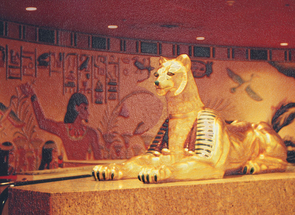 Buy this Las Vegas paintings - Luxor Hotel interior lion statue
