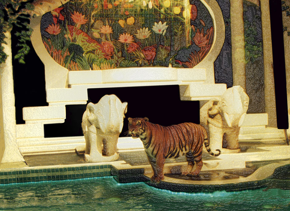 Buy this Las Vegas Casinos - Mirage interior tiger digital painting
