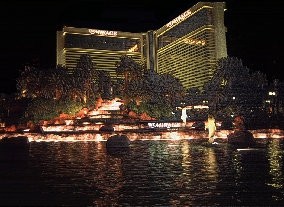 Buy this Mirage Casino exterior 1996 digital painting