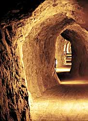 The door bangs loudly as you enter the Lewis & Clark Caverns in Southern Montana's State Park