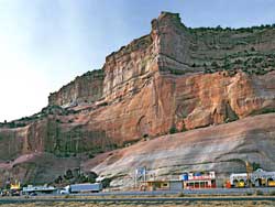 Animal Statues adorn rocks...made by Native Americans near Gallup NM in Lupton AZ