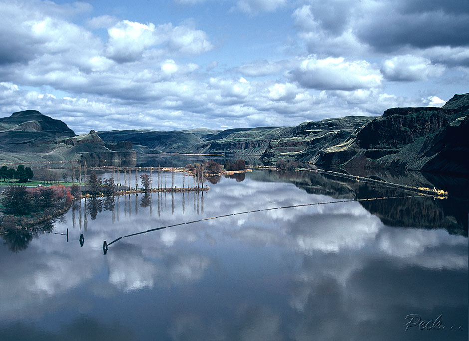 Buy this The Palouse River runs into Snake River at Lyons Ferry State Pk North of Starbuck photograph