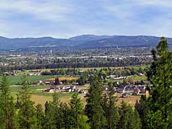 Newly incorporated Spokane Valley from a hilltop in Dishman
