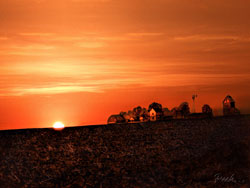 sunset on a Palouse Country Farm west of Colfax