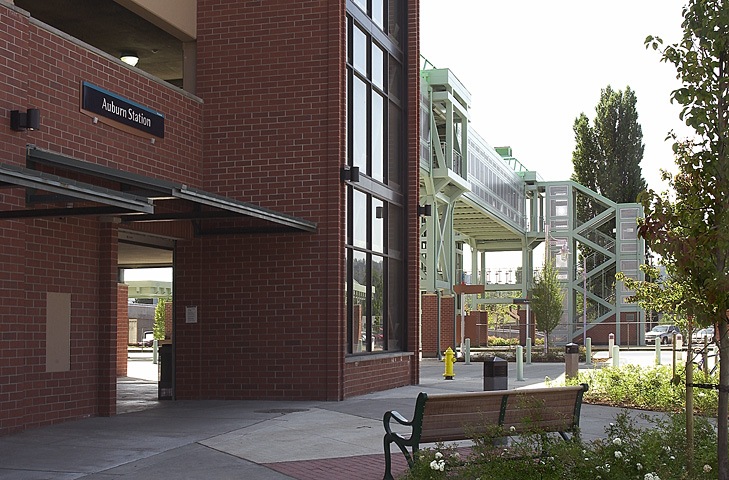 Scenic Washington, Puget Sound, Auburn's Transit Station for train, bus, lightrail