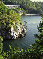 Deception Pass strait, standing on Whidbey Island looking at Fidalgo Island