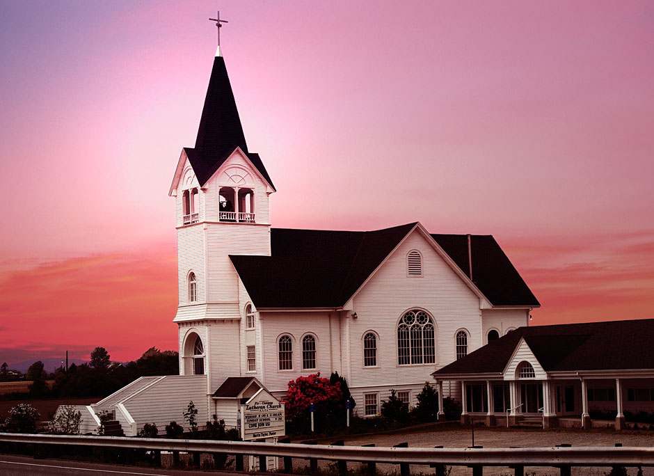 Buy this Fir-Conway Lutheran Church; Conway, Washington photograph