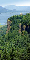 Crown Point Vertical Panorama; Columbia River, Vista House