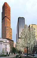 Denver Skyscraper vertical panorama