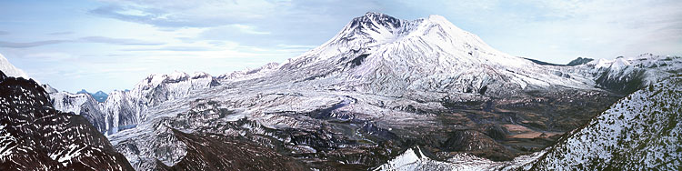 Coldwater Ridge panorama; Mt St. Helens picture taken at Coldwater Ridge; Washington Volcano photo