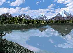 Grand Tetons at Jackson Lake Wyoming