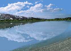 Grand Tetons triptych of Jackson Lake