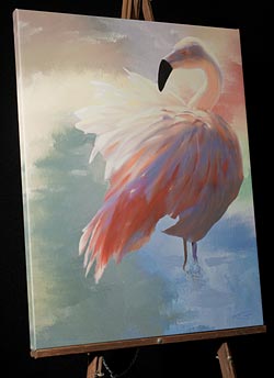 Flamingo Ballet on Easel - Gallery 61- 